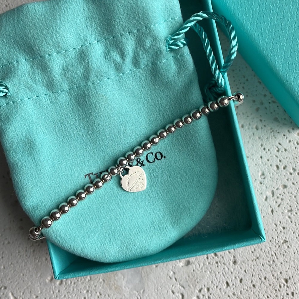 TIFFANY & CO RETURN TO TIFFANY SILVER BEAD BRACELET